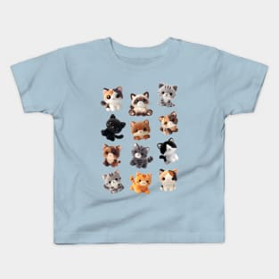 Cat plush toy collection Kids T-Shirt